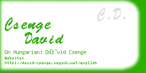 csenge david business card